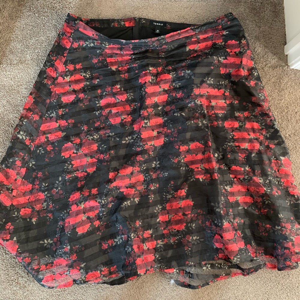 Torrid floral skirt